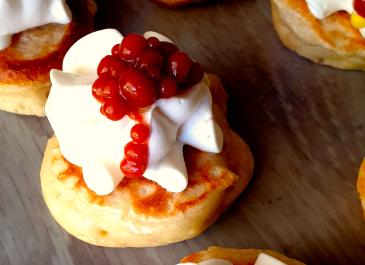 Blinis au caviar rouge